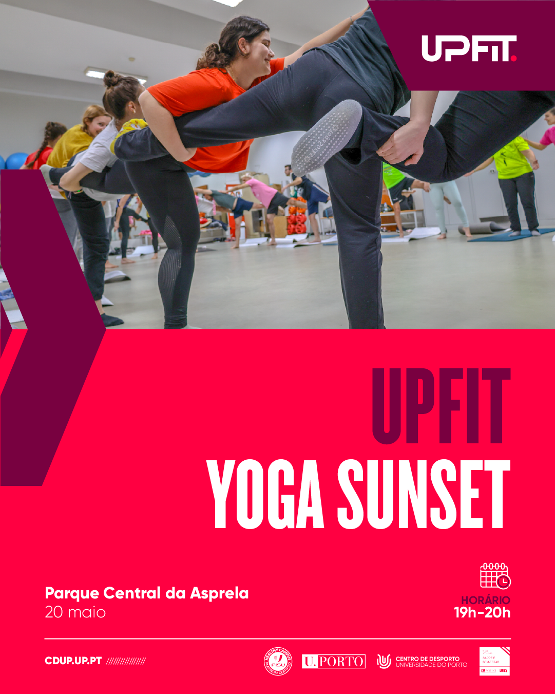 post ig upfit yoga sunset
