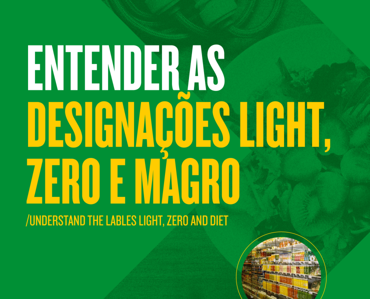 Entender as designações light, zero e magro