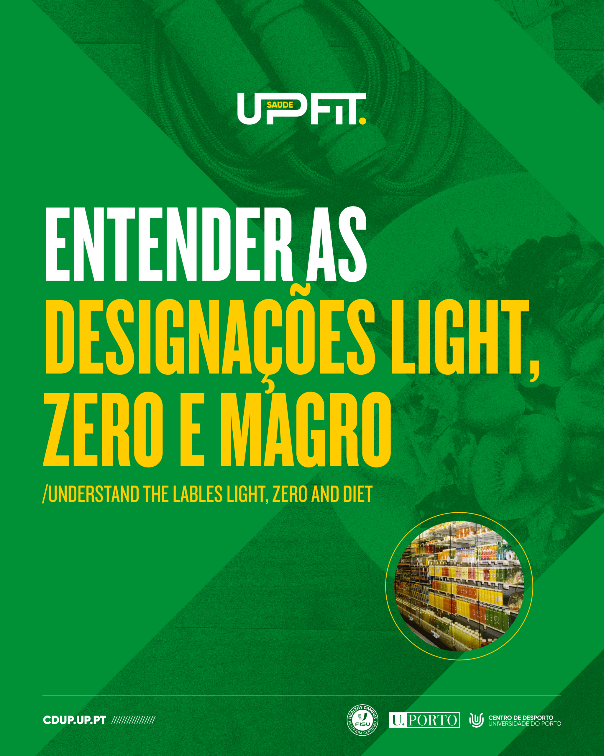Entender as designações light, zero e magro